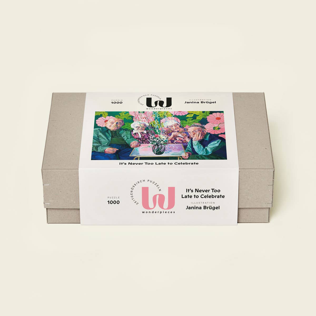 Wonderpieces - Puzzel »It’s Never Too Late to Celebrate« van Janina Bruegel