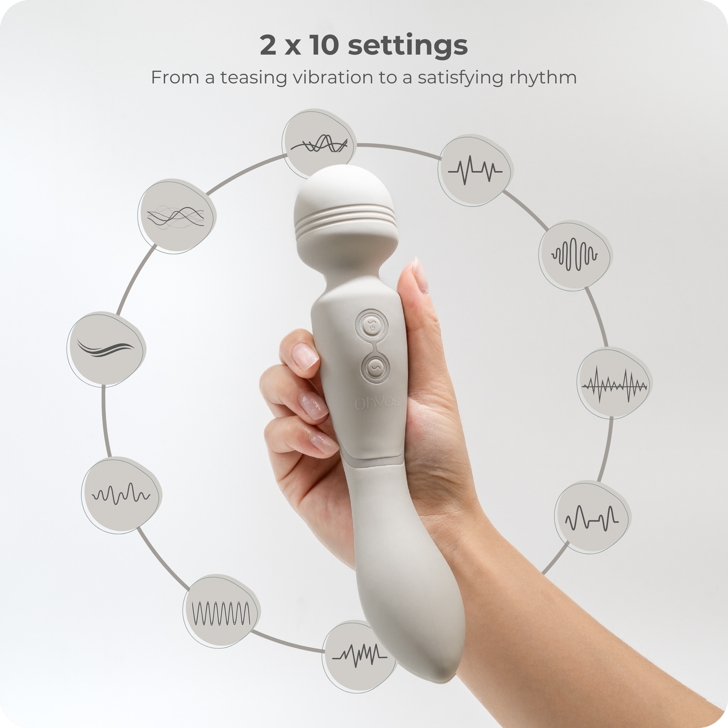 ohyes - OHYES Magic Wand vibrator - dubbele massage-staaf en G-spot vibrator: Beige