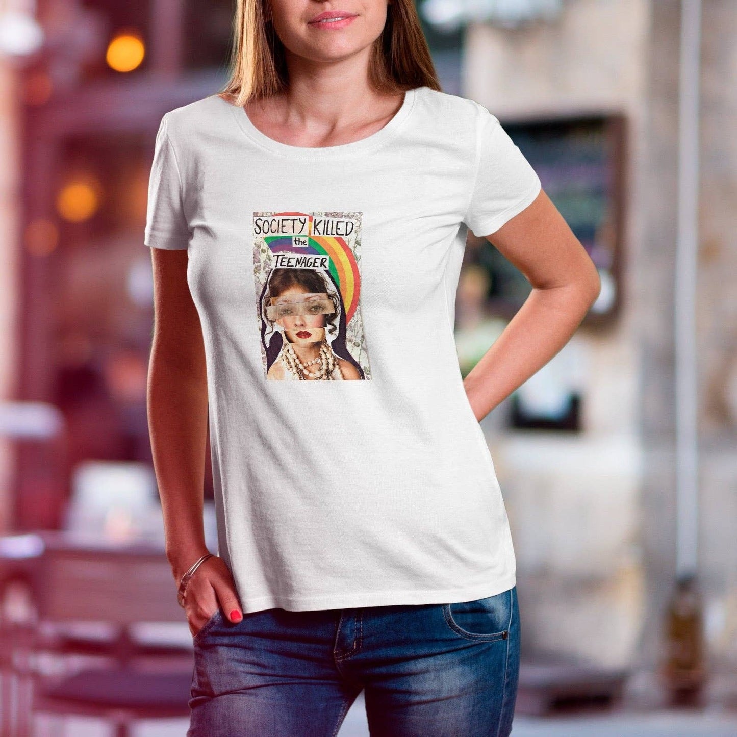 #MAISENZA - T-shirt « Society Killed the Teenager »: L