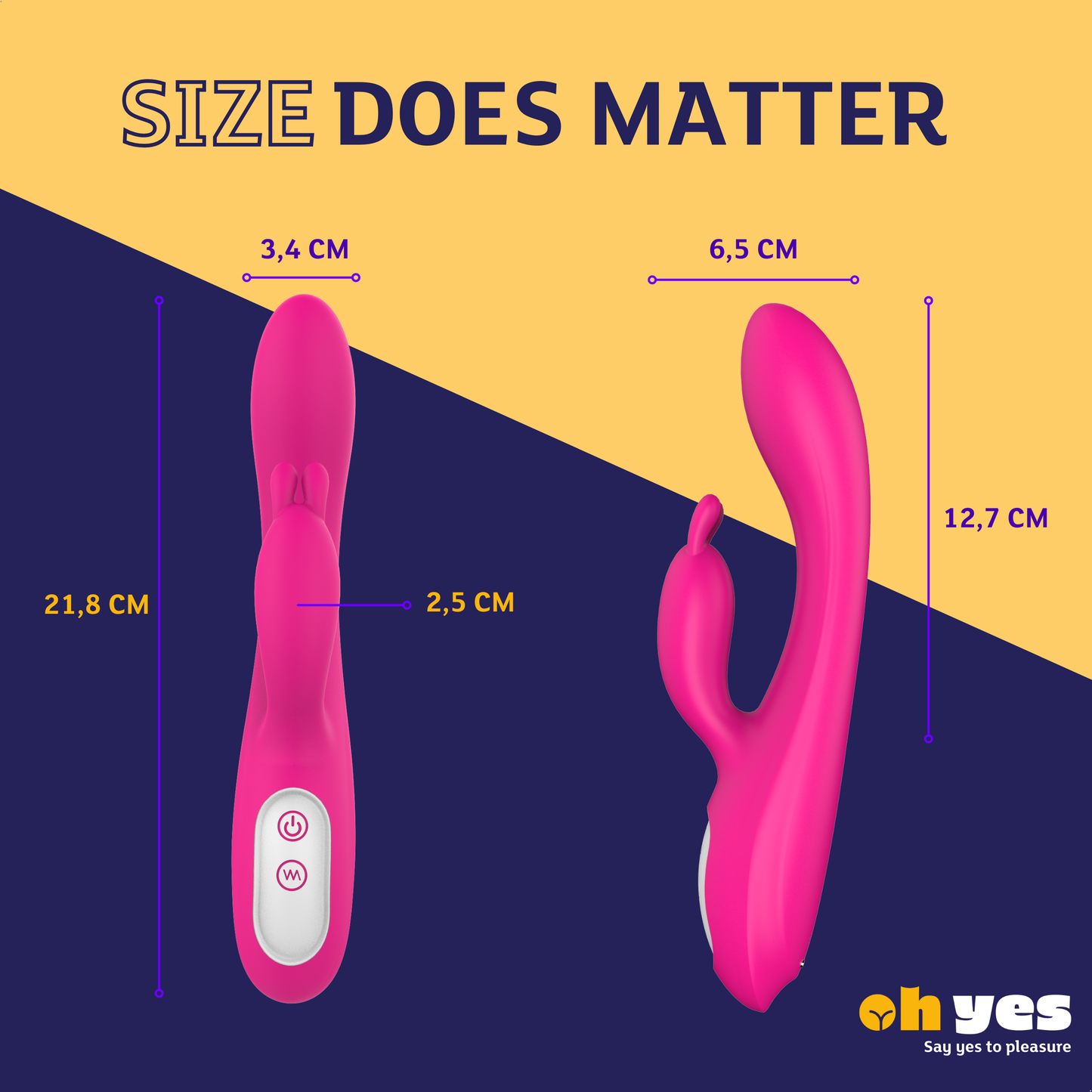 ohyes - Verwarmende Rabbit Vibrator: Roze
