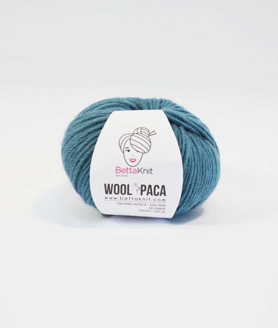 BettaKnit - Woolpaca, alpacawol: Salie groen