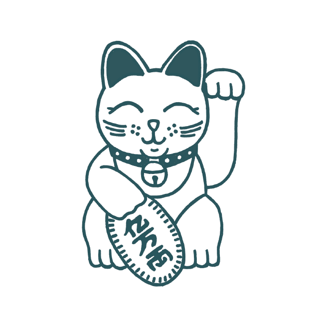 Tattoonie - THE MANEKI NEKO-tatoeage (set van 2)