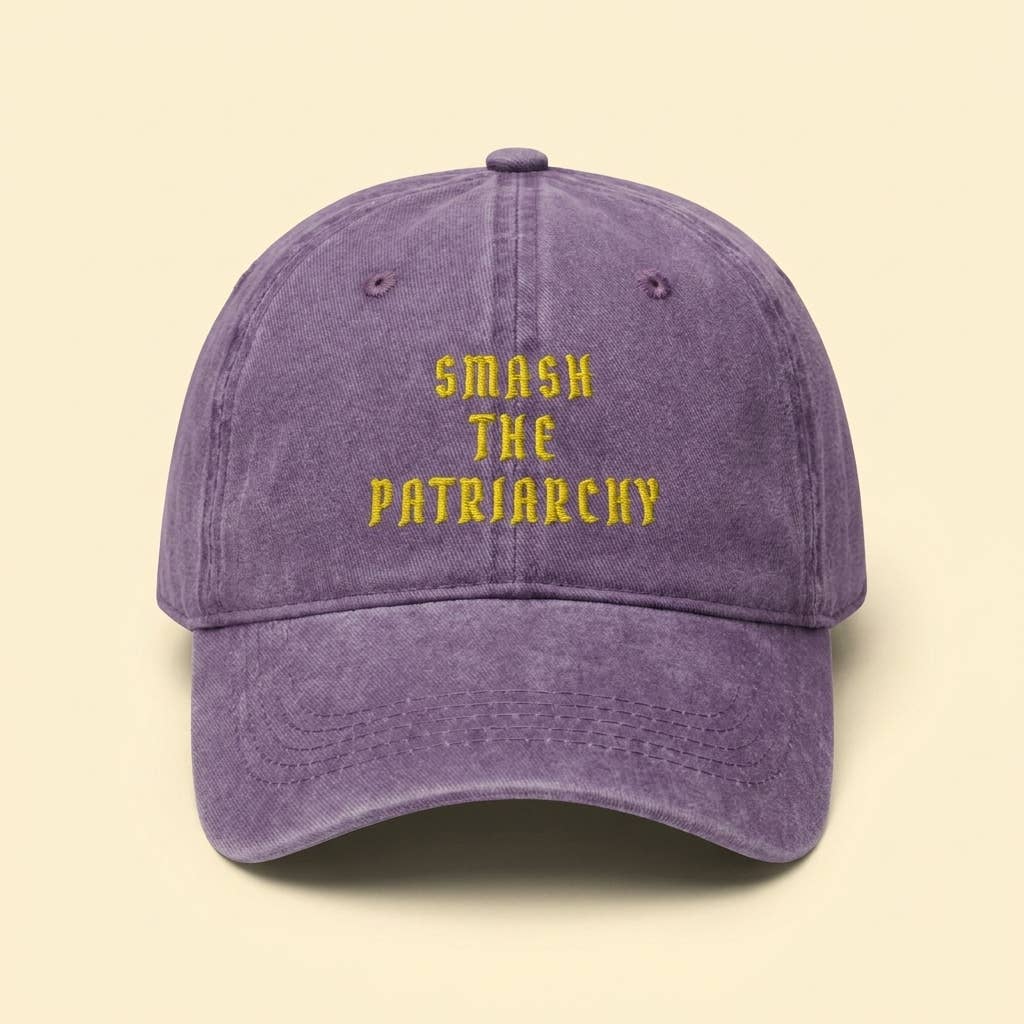 Grasshopper - Verpletter het patriarchaat feministische paarse statementpet: Purple