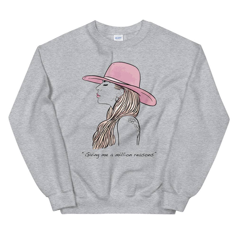 El loco del Pelo Rizo - Lady Gaga sweatshirt, uniseks: Sport grijs / M