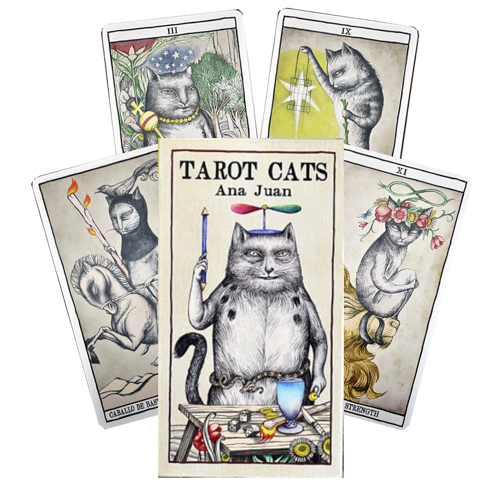 Cardshouse - Tarotkaarten van katten door Ana Juan