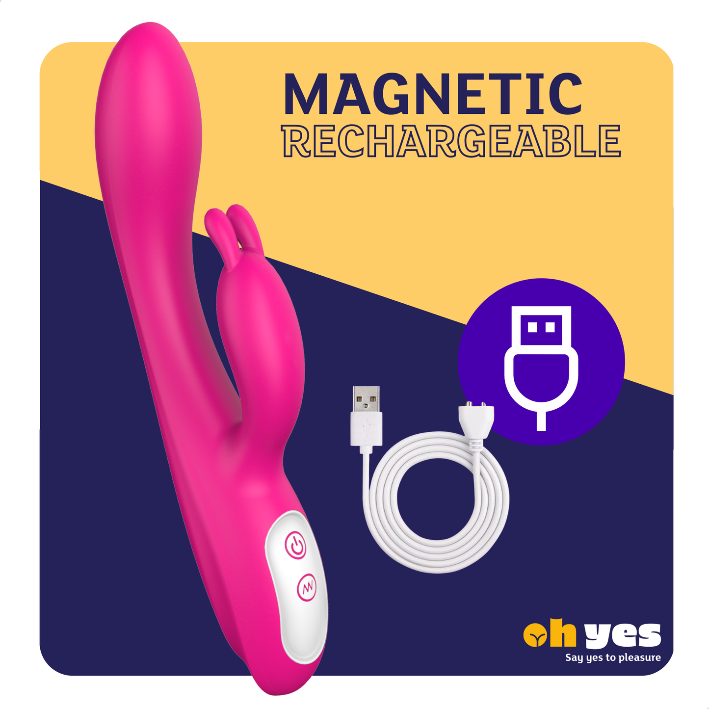 ohyes - Verwarmende Rabbit Vibrator: Roze