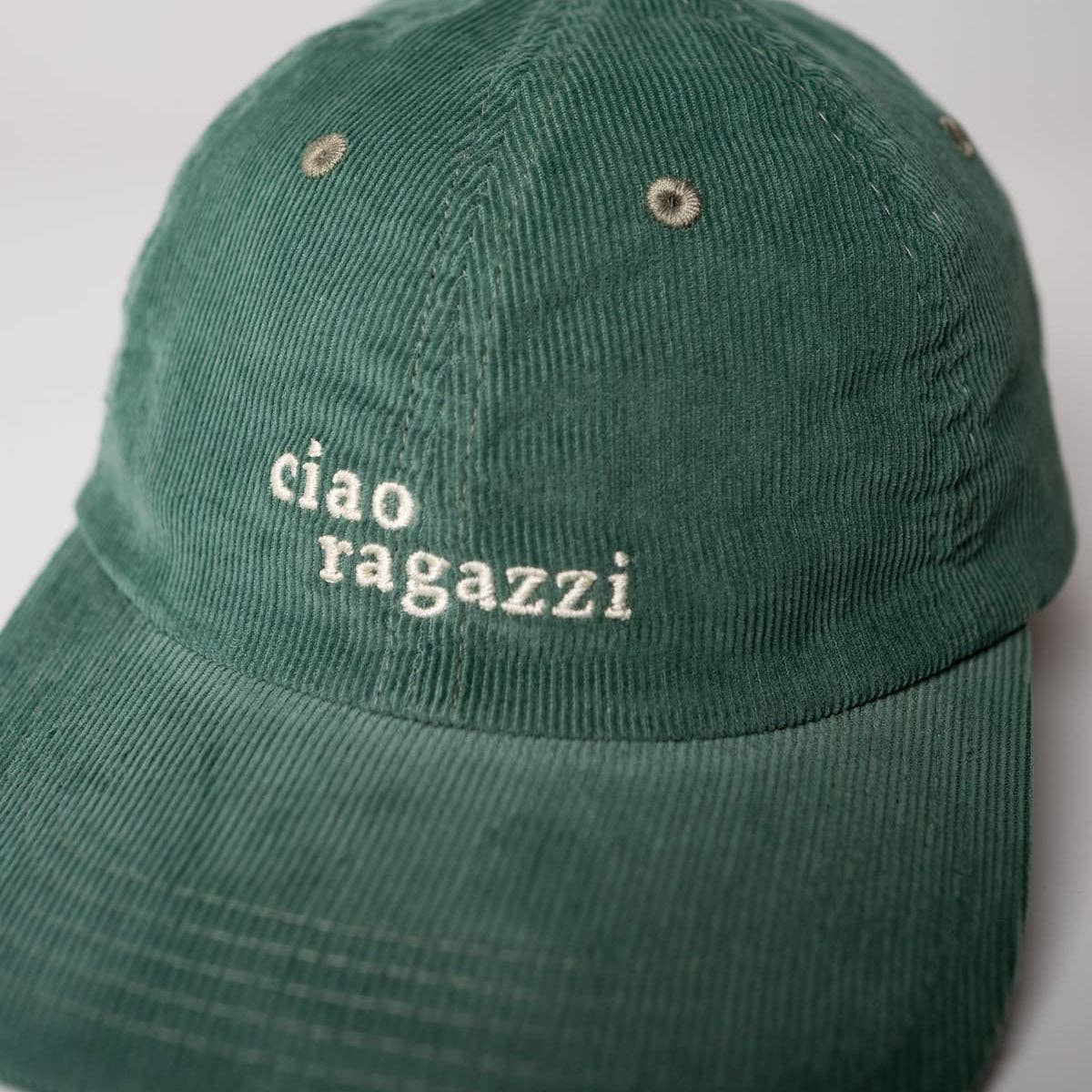 arrel - responsible apparel - Ciao ragazzi Premium Cord Dad Cap - groen & crème