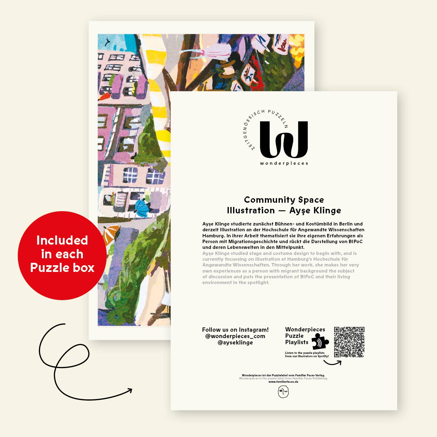 Wonderpieces - Puzzel 'Community Space' met illustratie van Ayşe Klinge