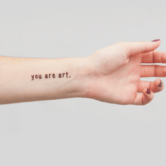 Tattoonie - YOU ARE ART tijdelijke tattoo (set van 2)