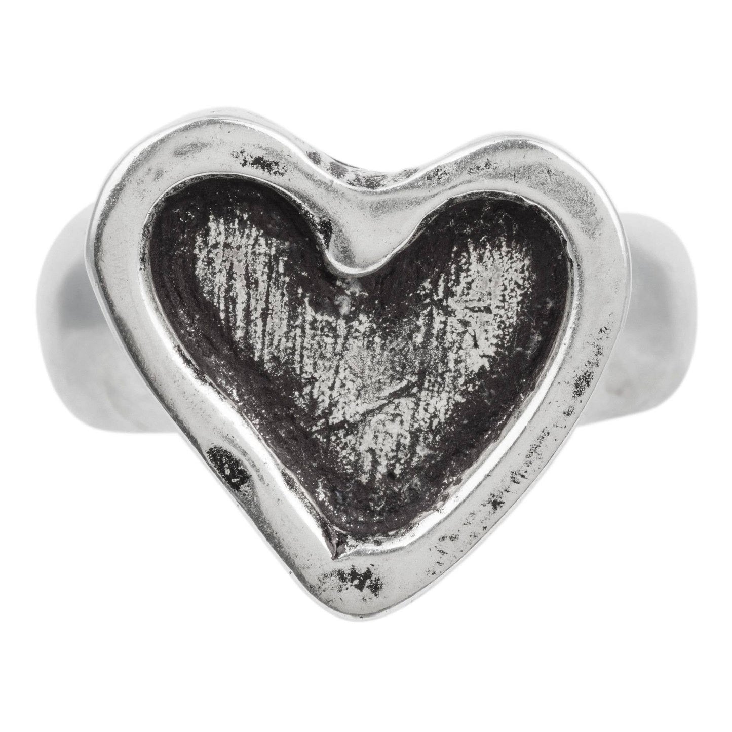 Gloria Mago - 925 zilveren ring verguld "hart" Maat 16