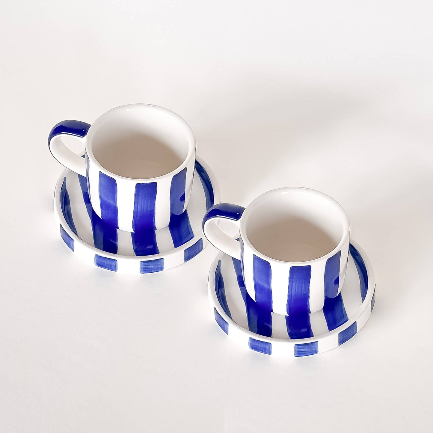 Magazin Minori - Espresso Stripes - mareblauw (set van 2, 4-delig)