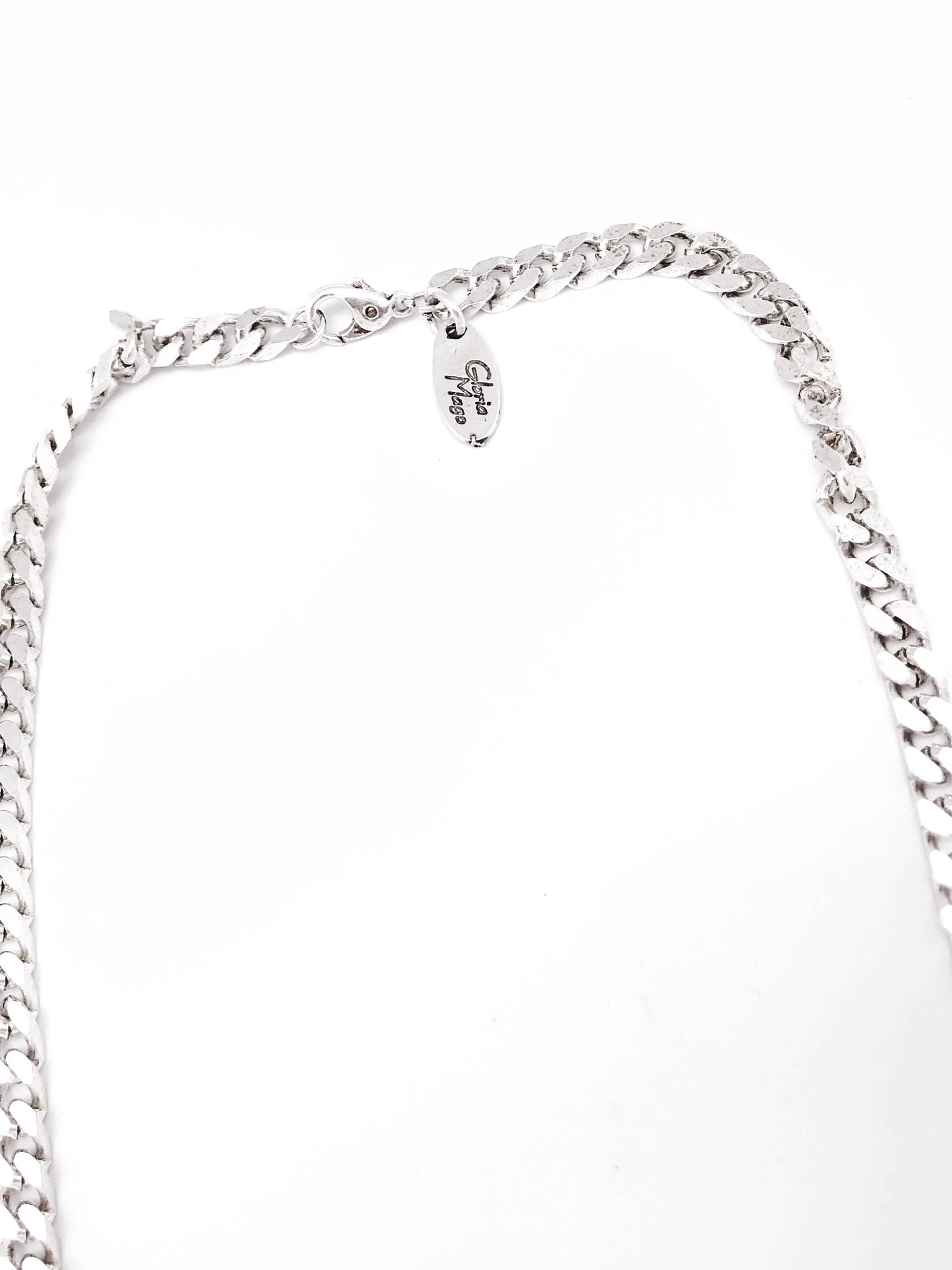 Gloria Mago - Zilveren ketting diamant verguld messing 60cm
