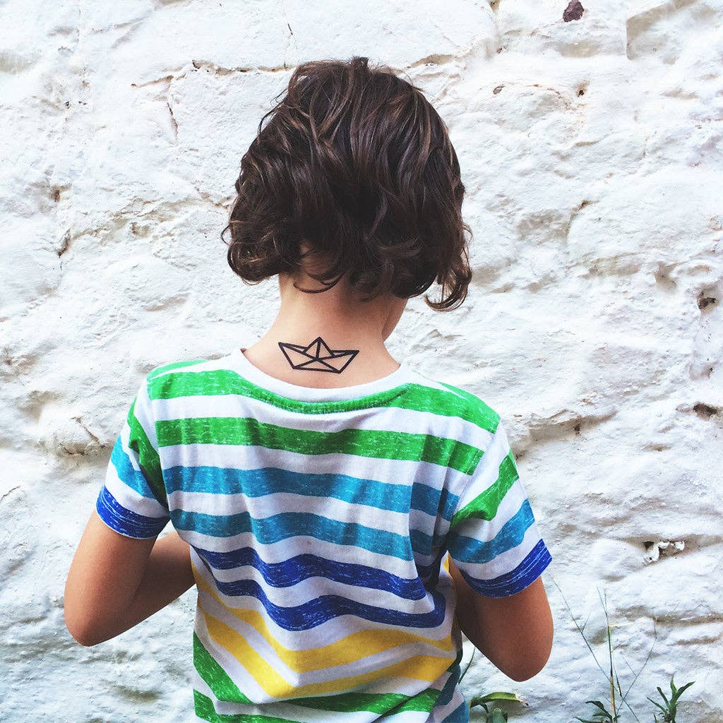 Tattoonie - THE PAPER BOAT-tatoeage (set van 2)