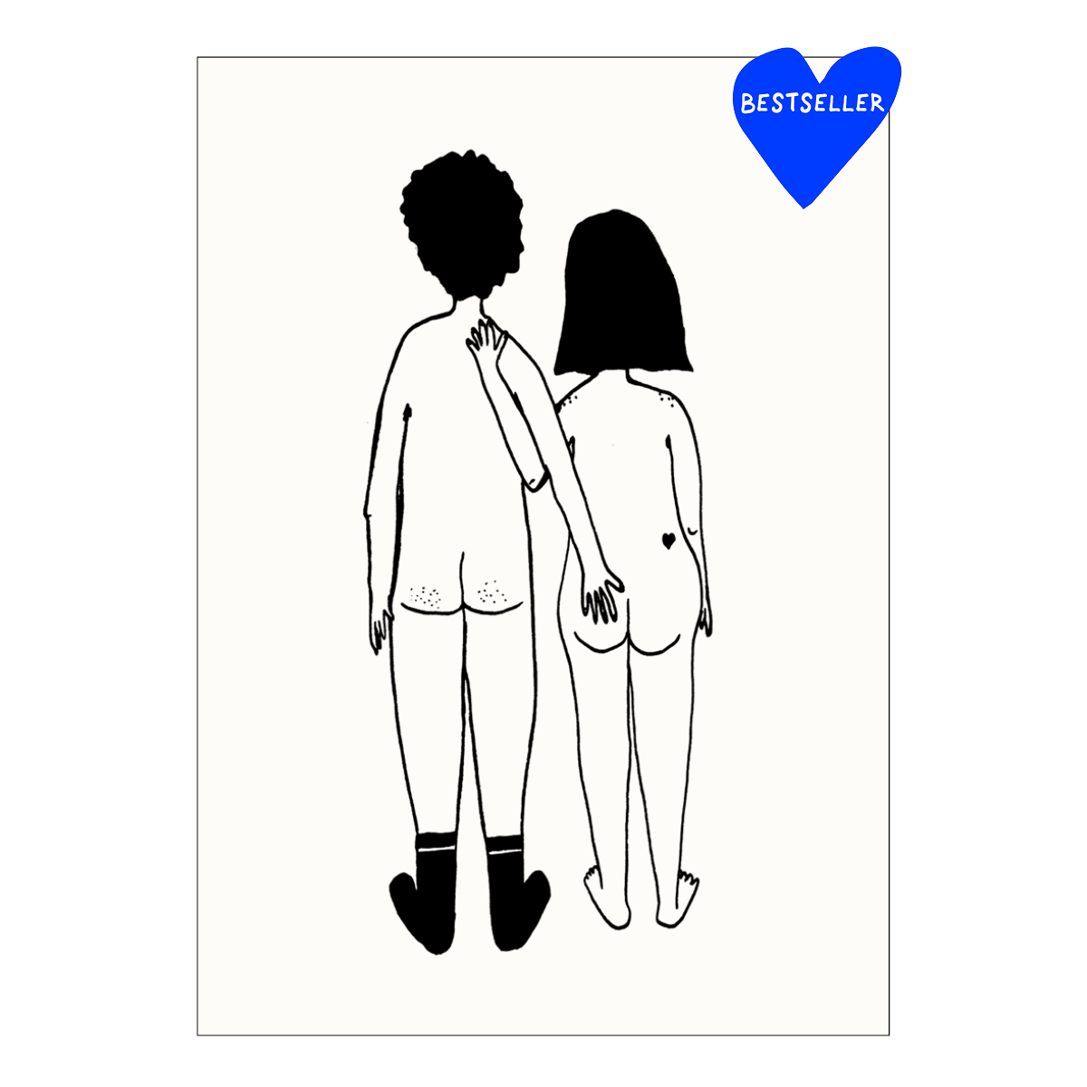 helen b - Poster naked couple back A4