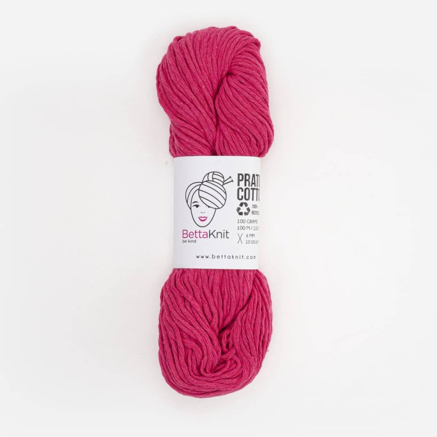BettaKnit - Prato Cotton, katoengaren verkregen uit gerecycled afval: Roos