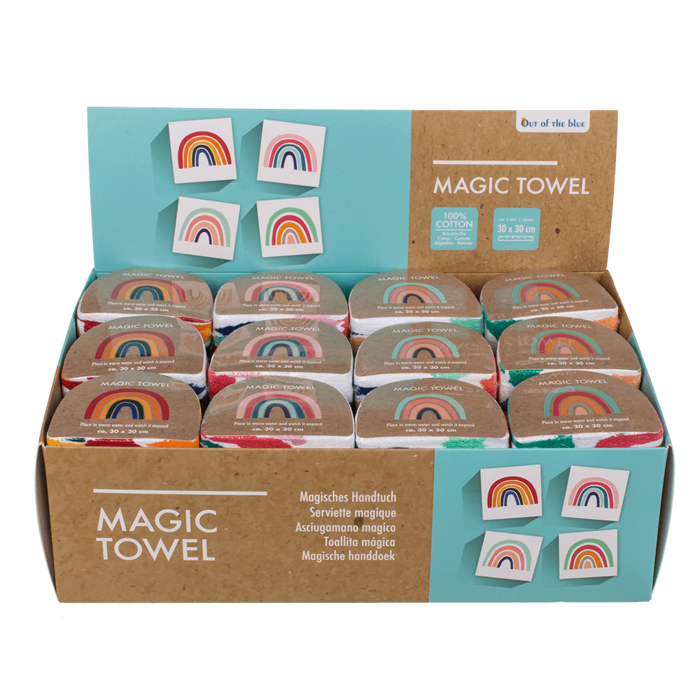 Out of the blue KG - Magic katoenen handdoek met regenboogmotief