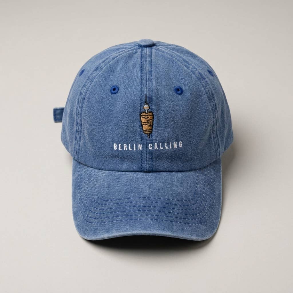 Grasshopper - Berlin Calling groene geborduurde pet: Blauw