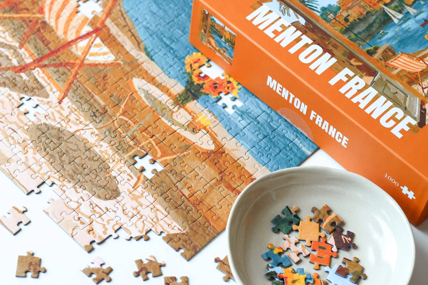 Piecely Puzzles - Puzzel Menton Frankrijk, 1000 stukjes
