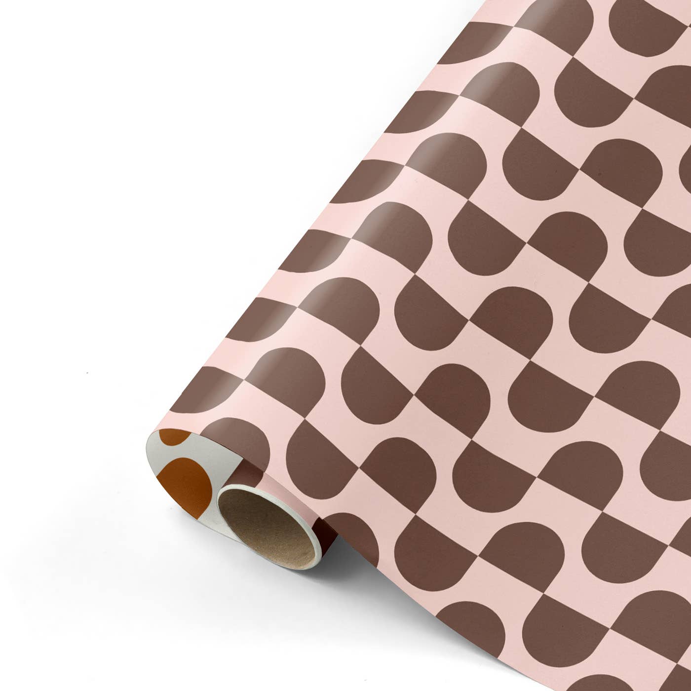 CollectivWarehouse - Chunky Curves – Rollen cadeaupapier: Mint/wit