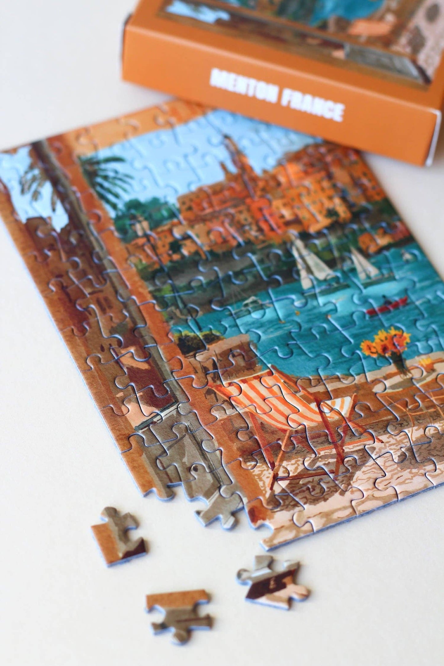 Piecely Puzzles - Mini-puzzel Menton, Frankrijk, 99 stukjes