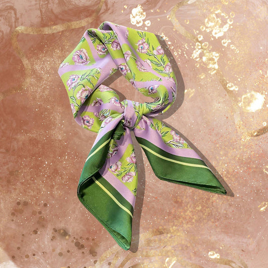 Lourens Exclusive - Sjaaltje - trendy kleurrijk - 70 x 70cm - silk