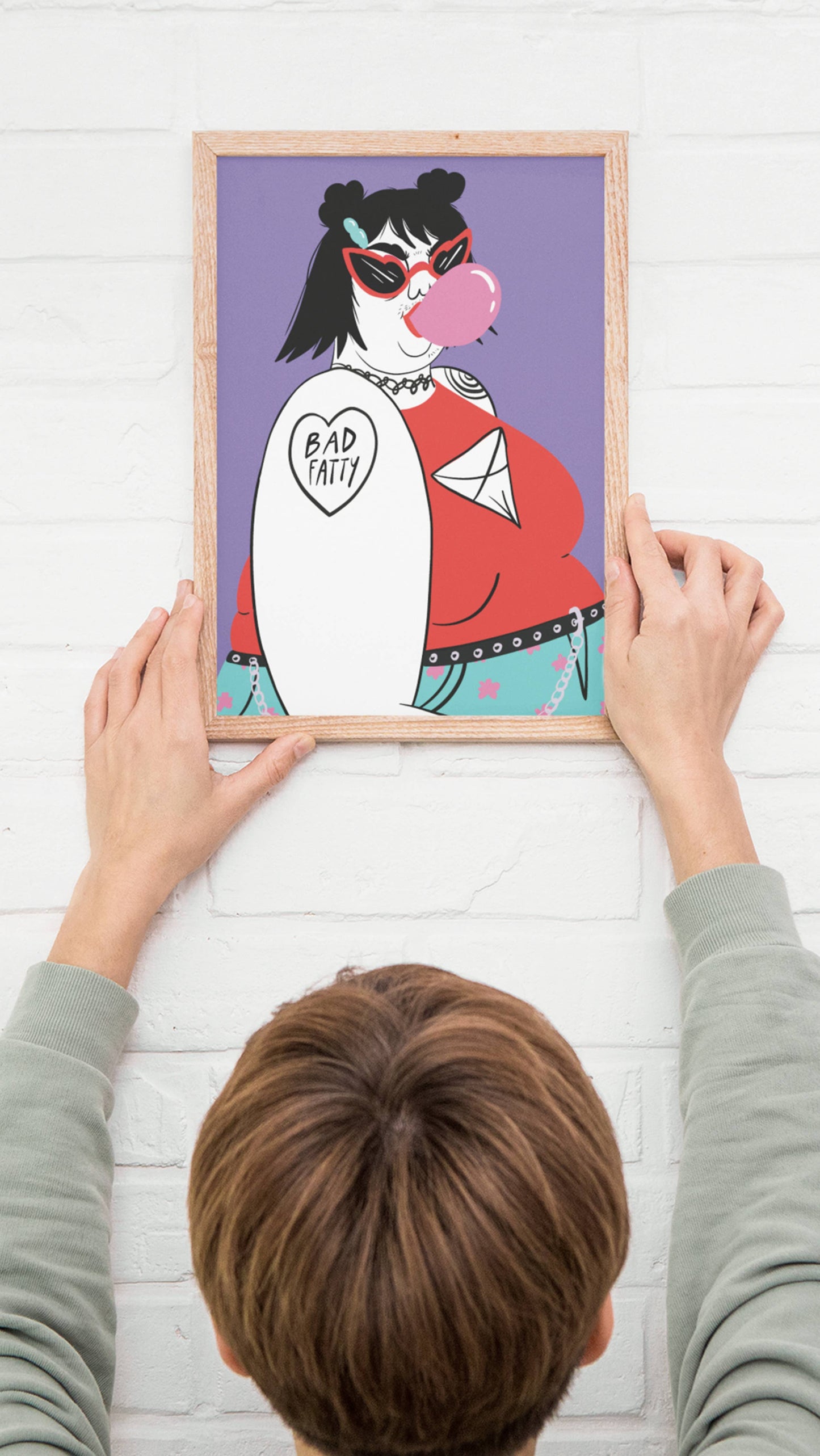 Chiaralascura - Bad Fatty - kunstafdruk: A4