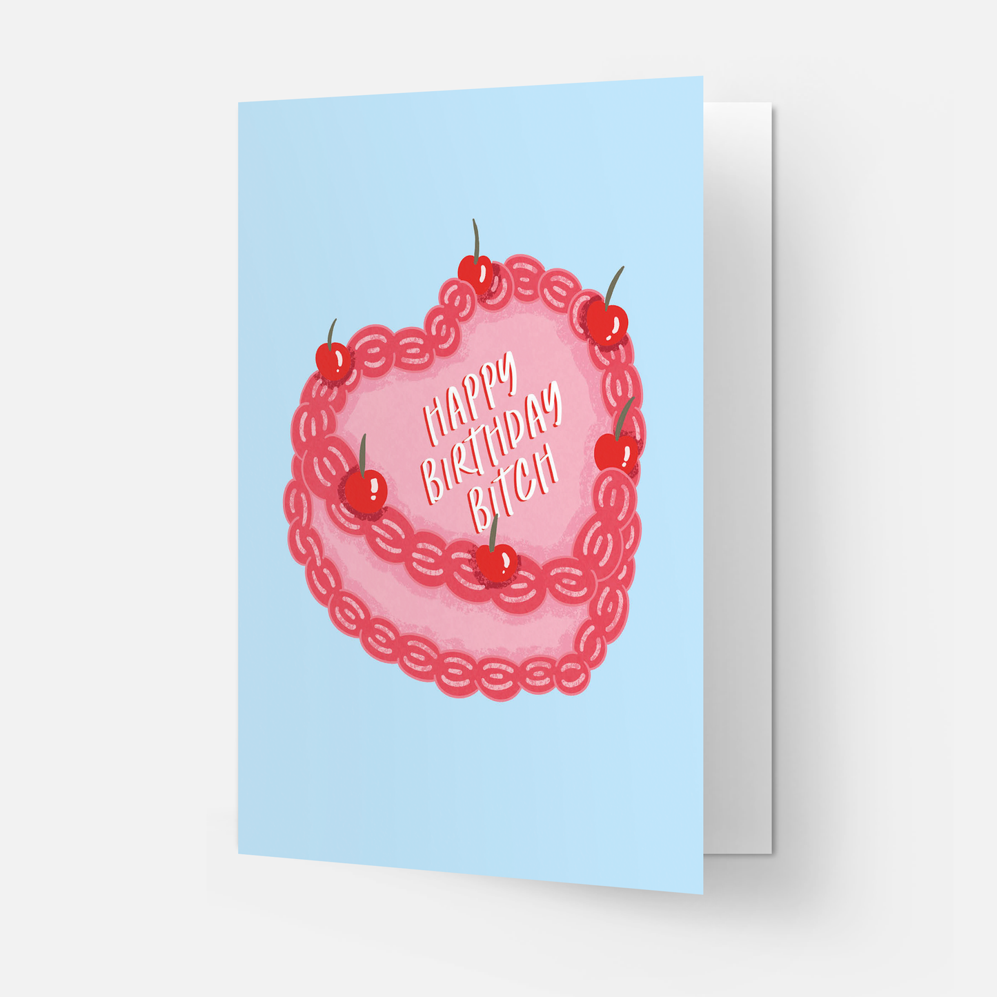 Kaart Blanche - Birthday bitch cake greeting card: Single