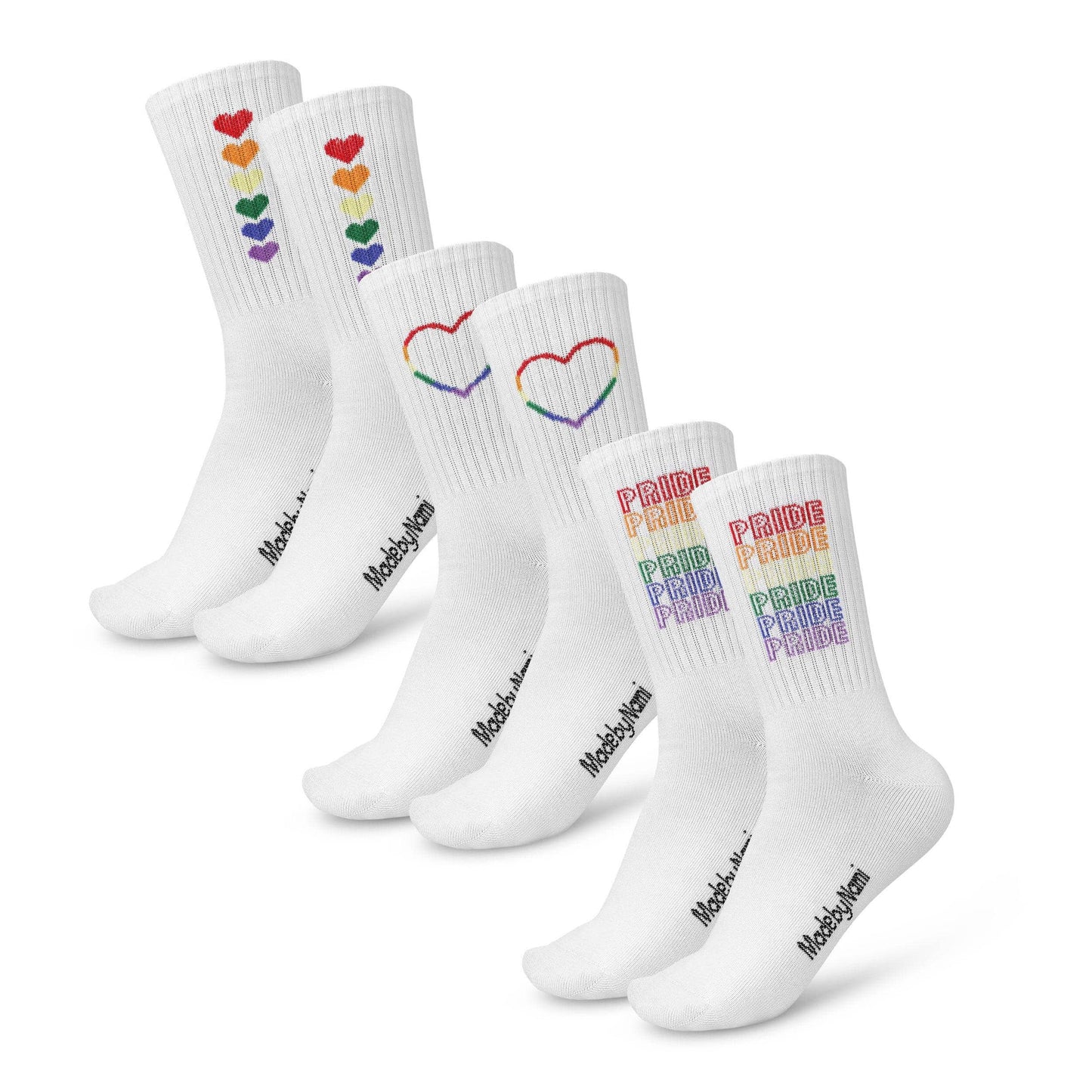 Made By Nami - 3-pack sokken | Regenboog: 41-45