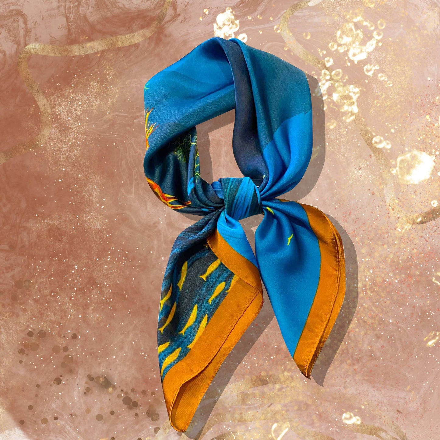 Lourens Exclusive - Sjaaltje - trendy kleurrijk - 70 x 70cm - silk