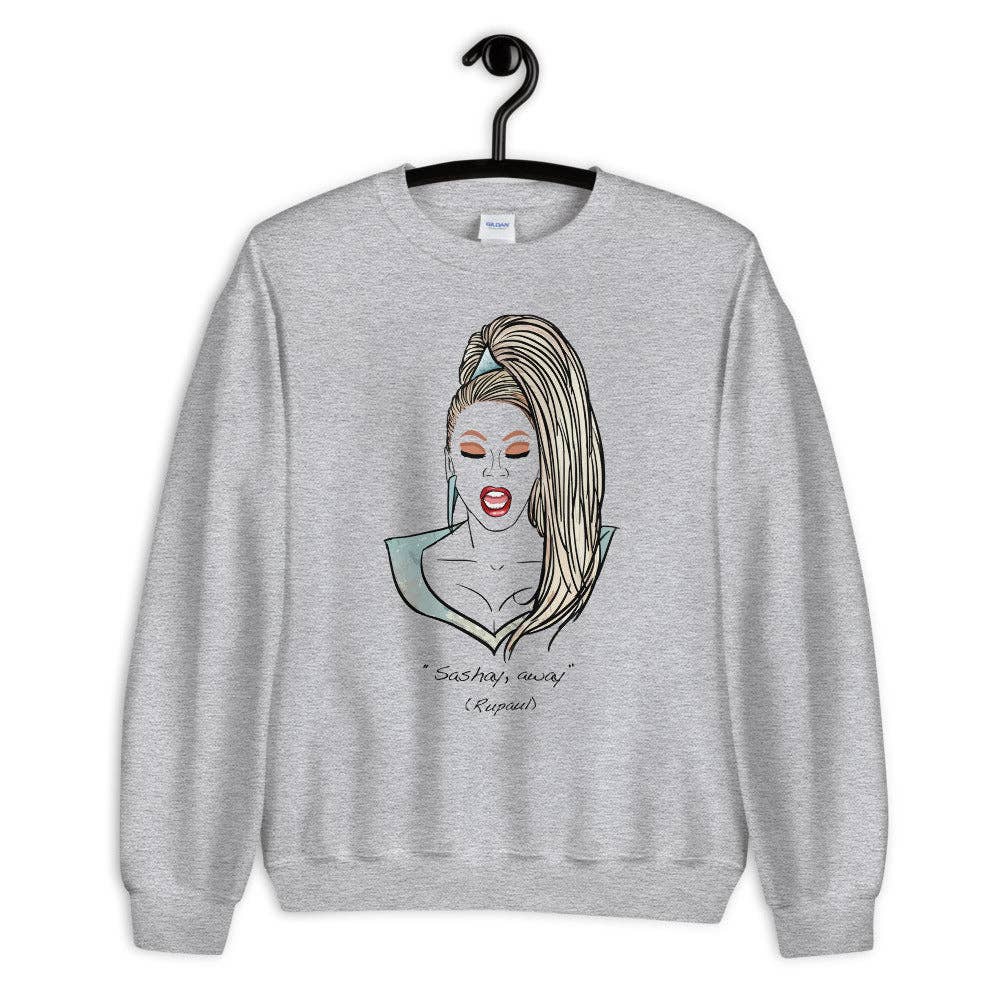 El loco del Pelo Rizo - Sweatshirt, uniseks, Rupaul: Sport grijs / M