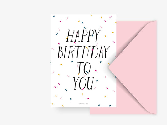 typealive - Wenskaart / gefeliciteerd