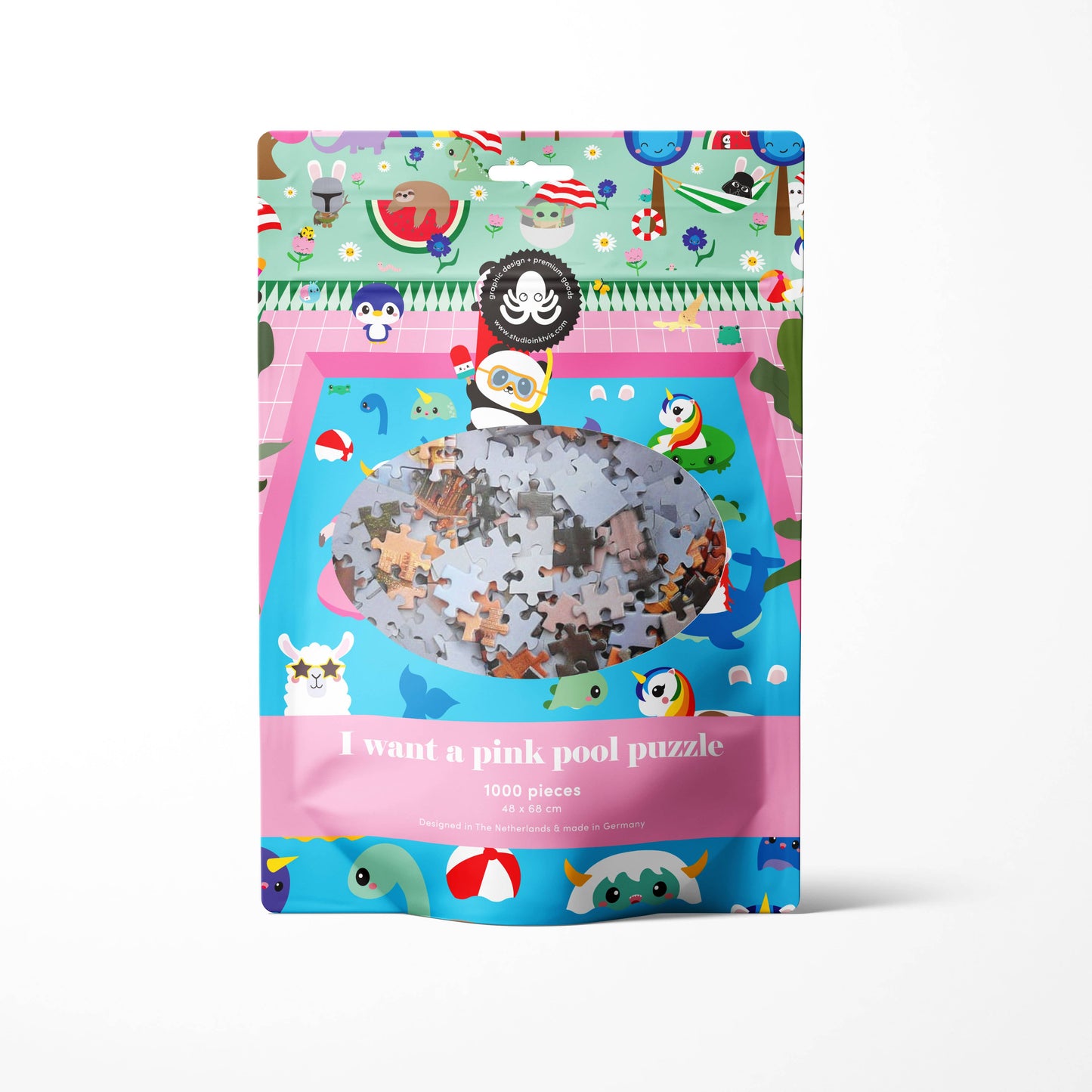 Studio Inktvis B.V. - Legpuzzel Pink Pool 1000 stukjes