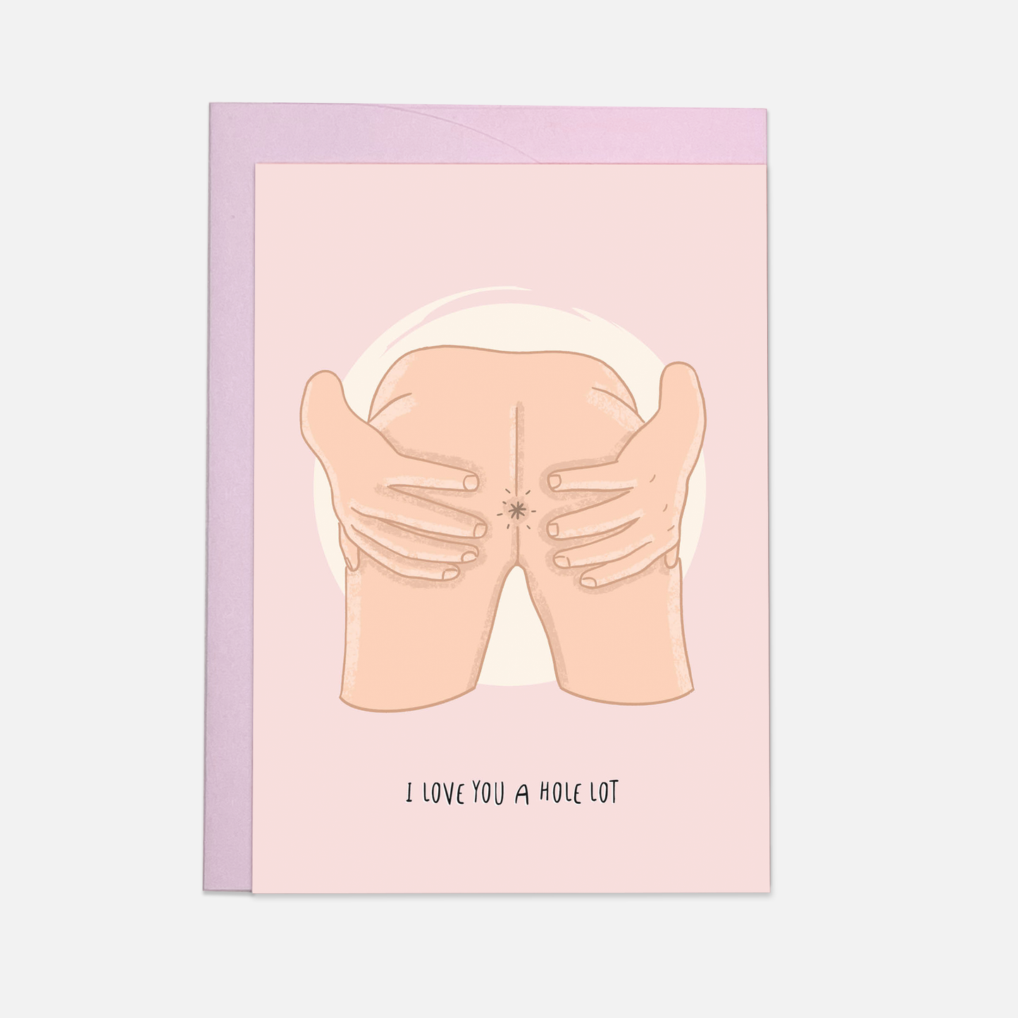 Kaart Blanche - Wenskaart 'Hole lot love': Black / Single