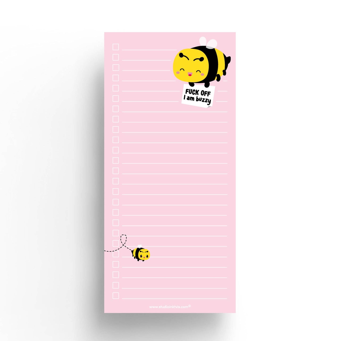 Studio Inktvis B.V. - Bee Fuck off I am buzzy to-do lijst notitieblok