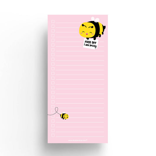 Studio Inktvis B.V. - Bee Fuck off I am buzzy to-do lijst notitieblok