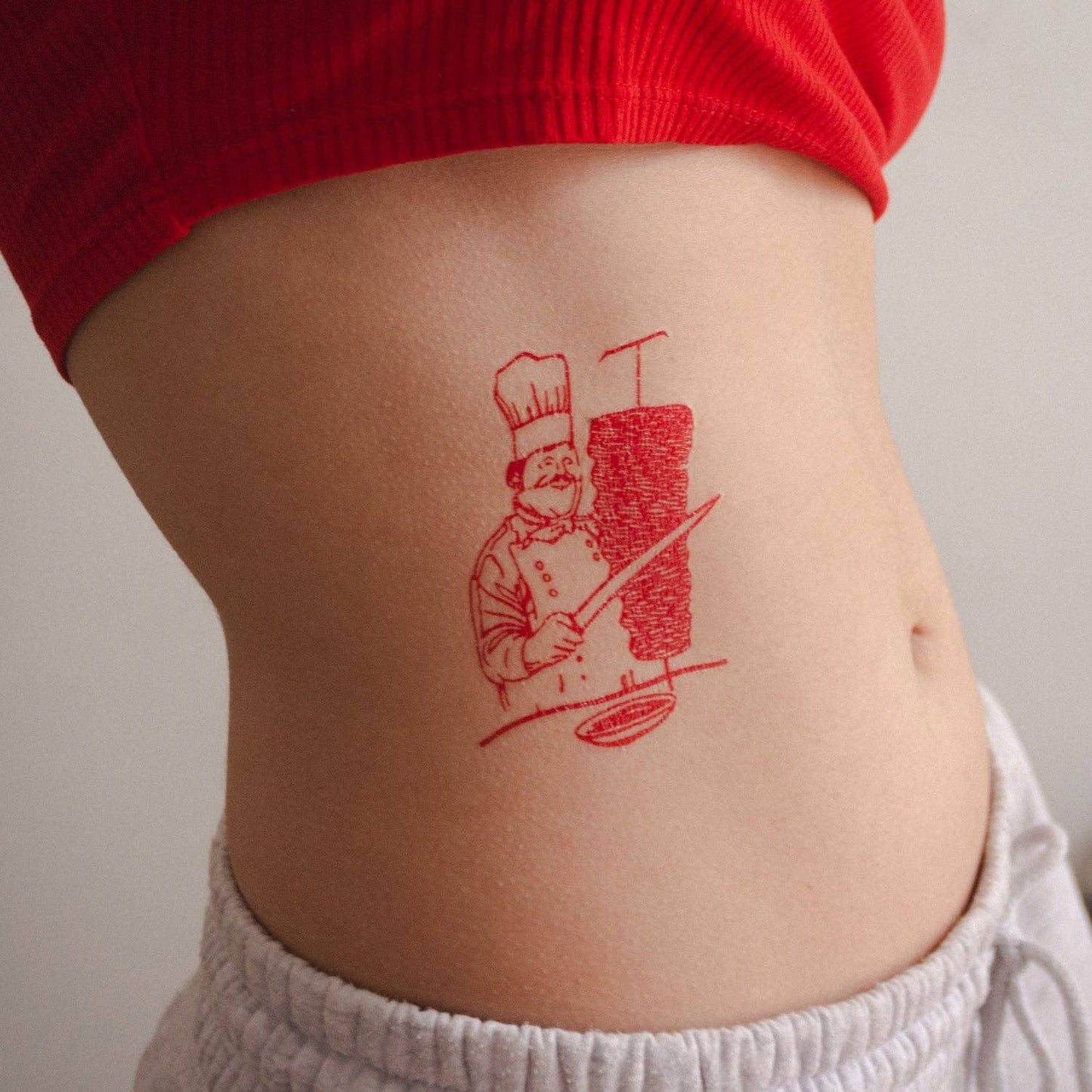 Tattoonie - DONER KEBAB tijdelijke tattoo (set van 2)