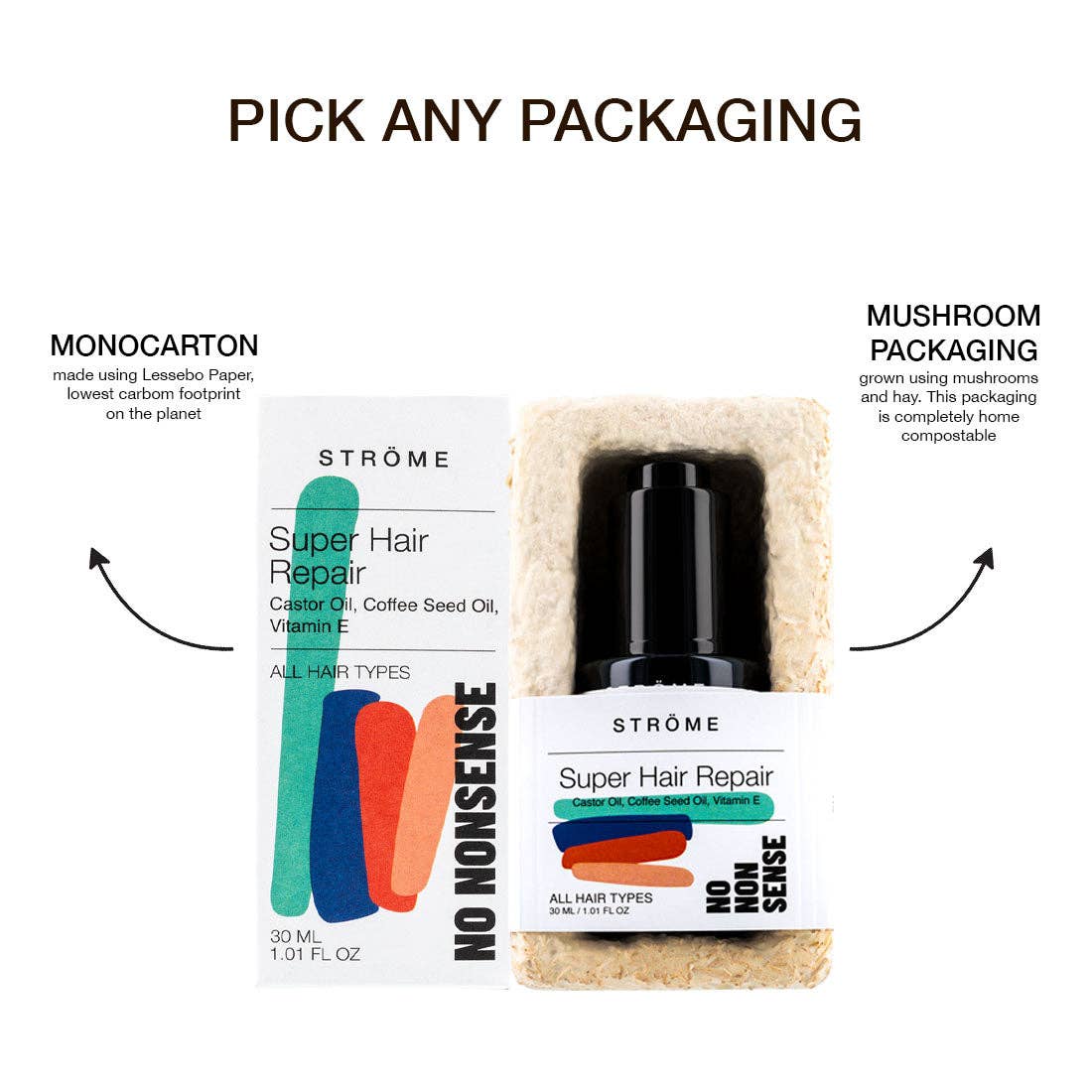 Ströme - SUPER HAIR REPAIR: Mushroom packaging