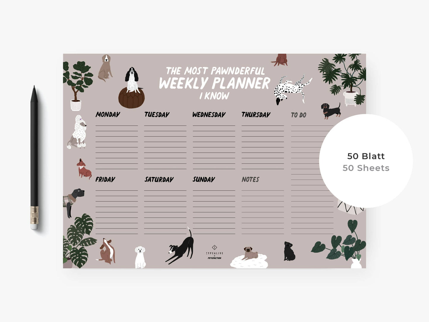 typealive - Wekelijkse planner/Petisfaction « DOGS »