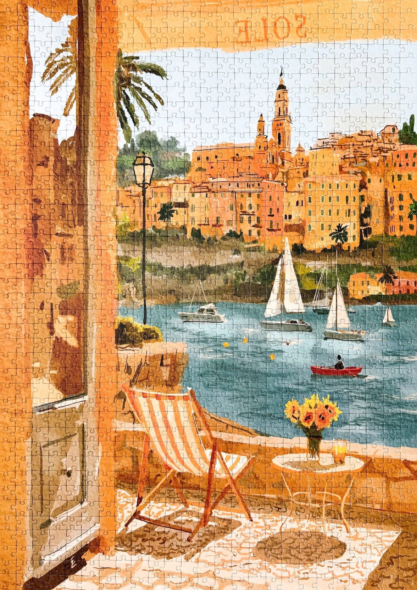 Piecely Puzzles - Puzzel Menton Frankrijk, 1000 stukjes