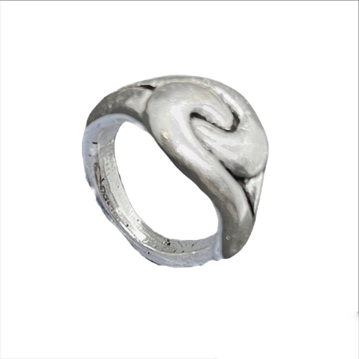 Gloria Mago - Verzilverde „Knot” ring
