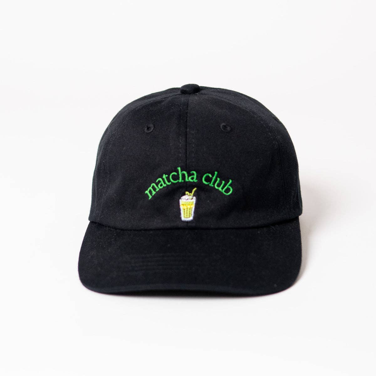 arrel - responsible apparel - Matcha club Premium Dad Cap - zwart & groen
