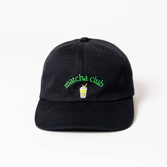 arrel - responsible apparel - Matcha club Premium Dad Cap - zwart & groen