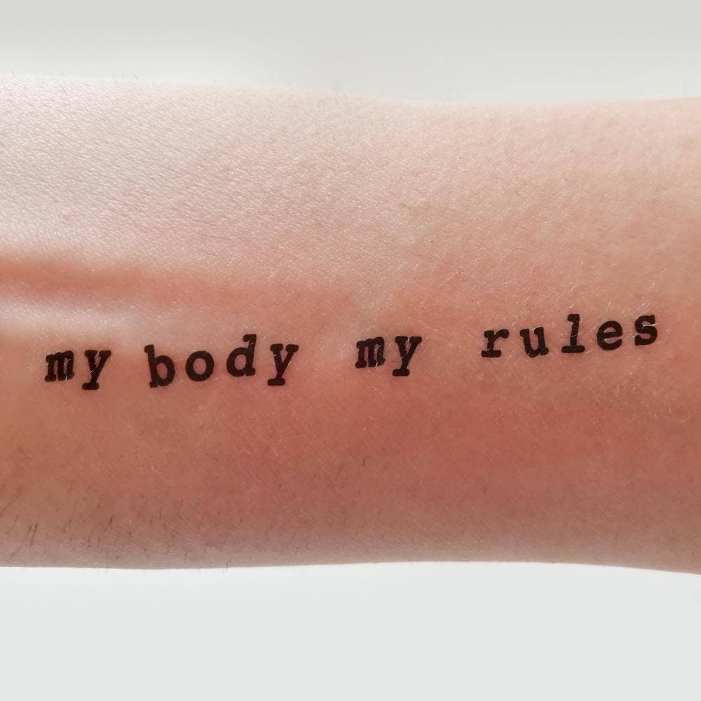 Tattoonie - MY BODY MY RULES Tattoo (verpakking van 2)