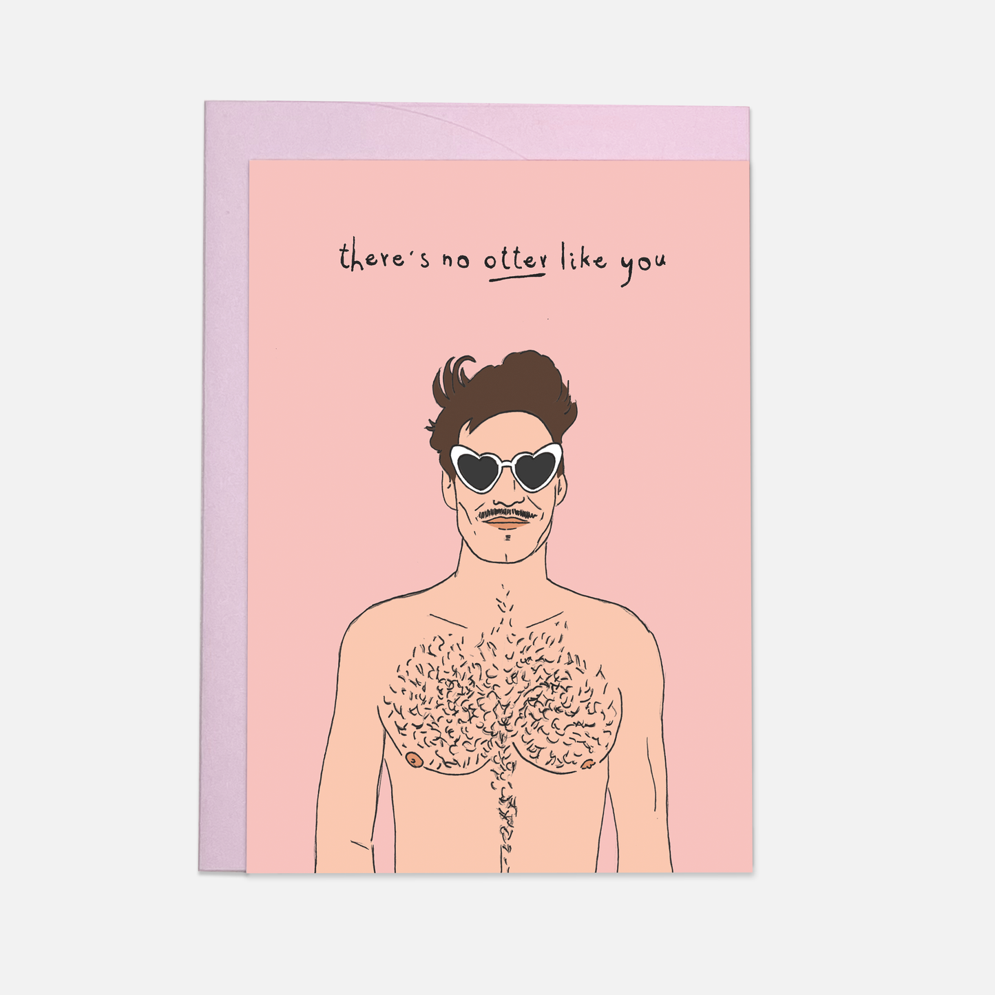 Kaart Blanche - Otter like you - lgbtq+ greeting card: Single