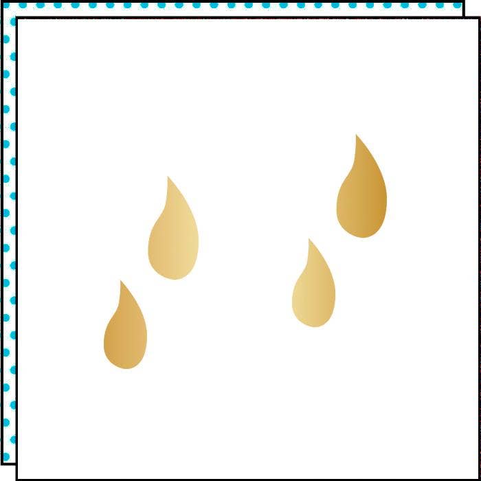 Tattoonie - Golden Tears tijdelijke tattoo (set van 2)