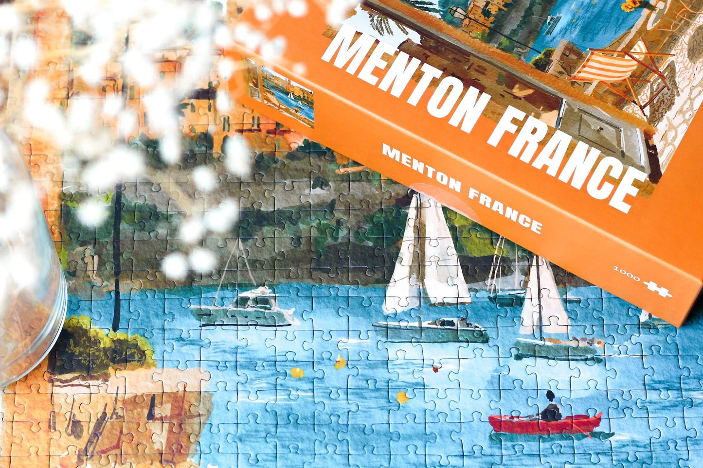 Piecely Puzzles - Puzzel Menton Frankrijk, 1000 stukjes