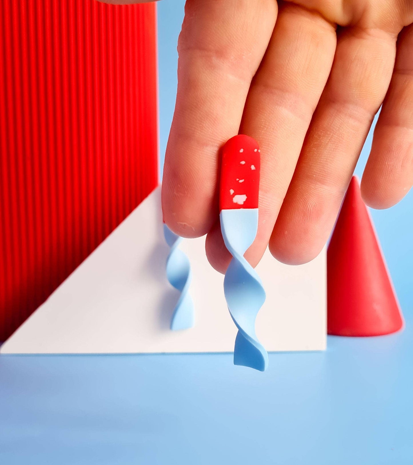 Mono - Handgemaakte Spiraaloorbellen - Dopamine Memphis-stijl