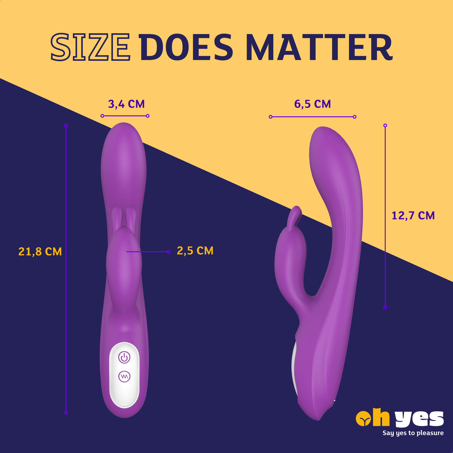 ohyes - Verwarmende Rabbit Vibrator: Paars