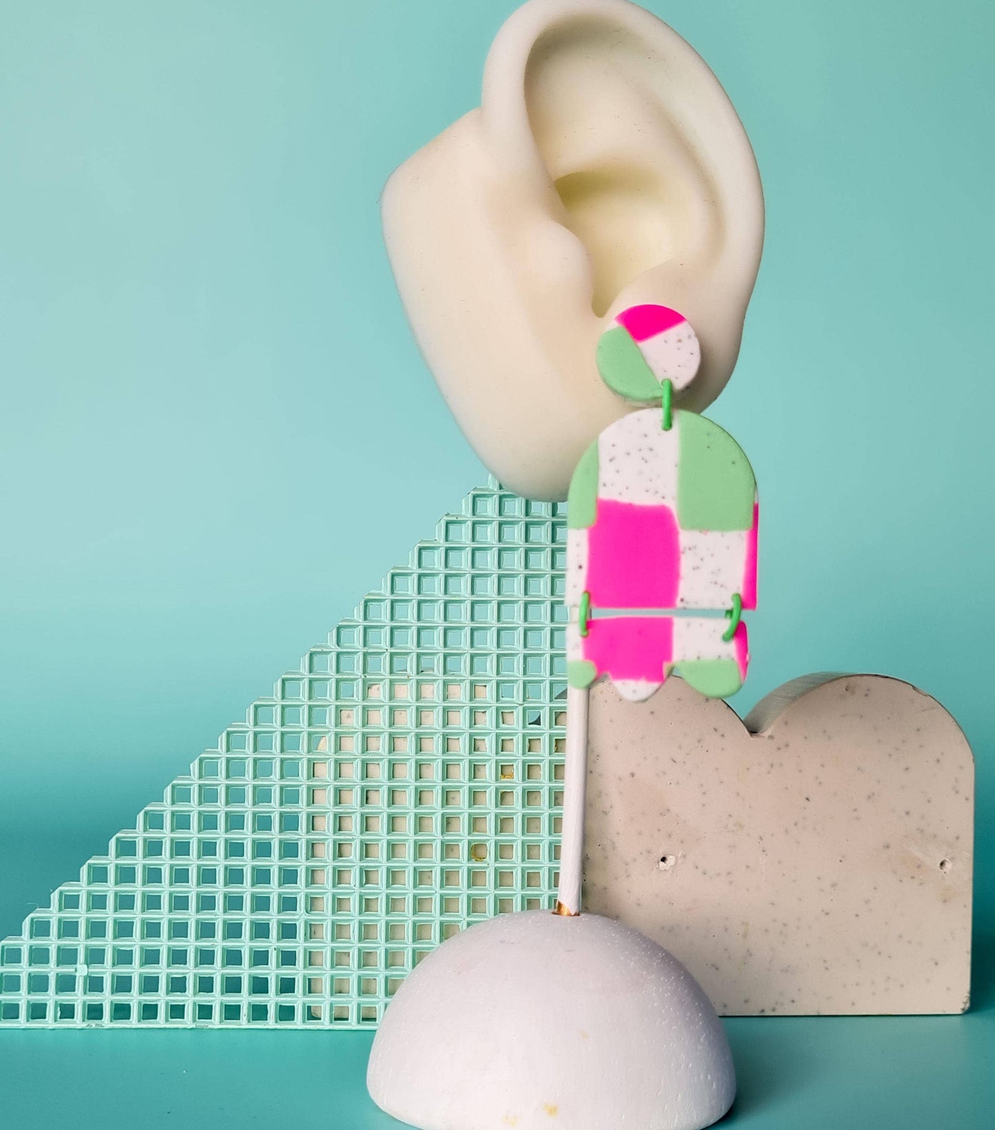 Mono - Polymeerklei Statement Oorbellen | Bauhaus Stijl