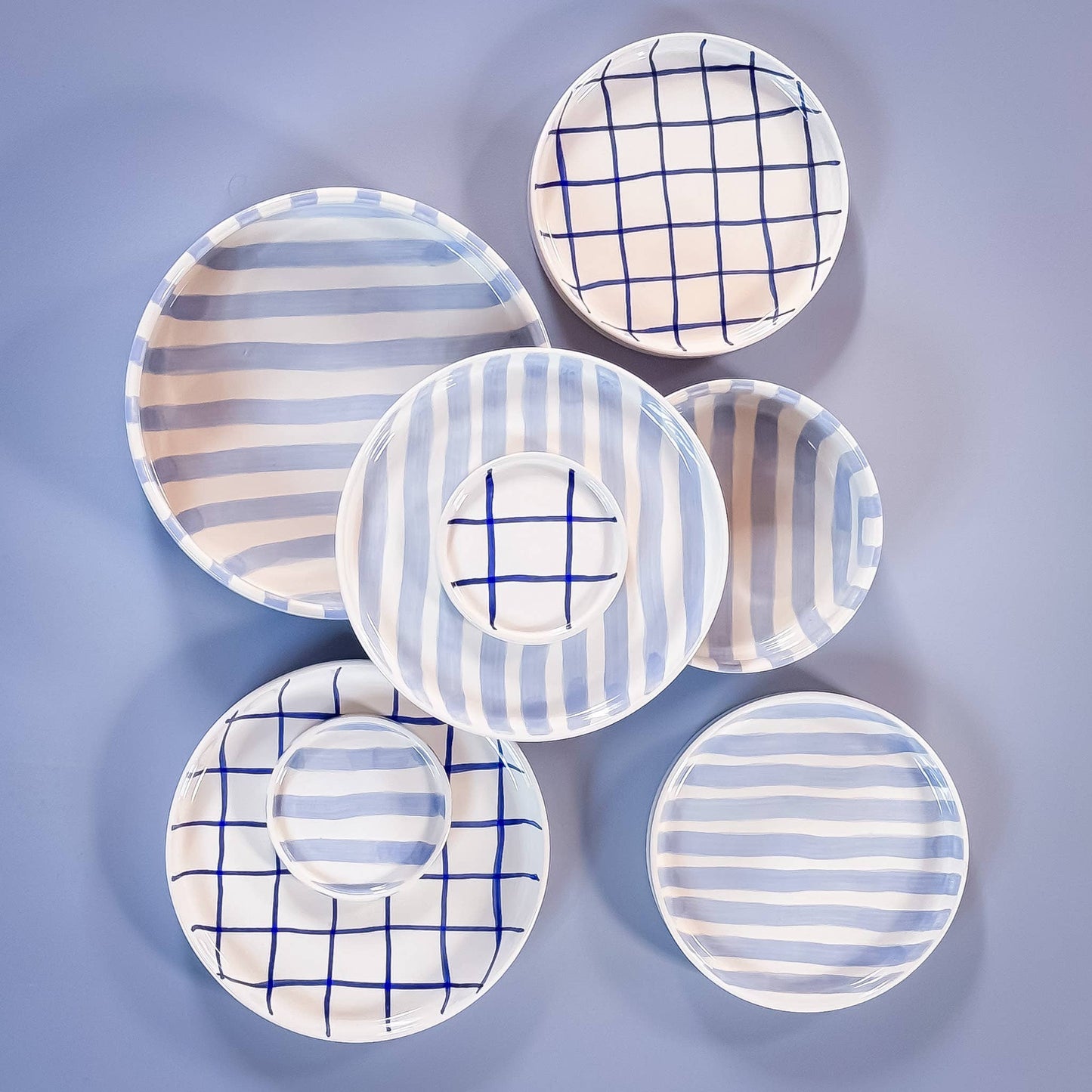 Magazin Minori - Schaal groot Stripes - morning azzurro
